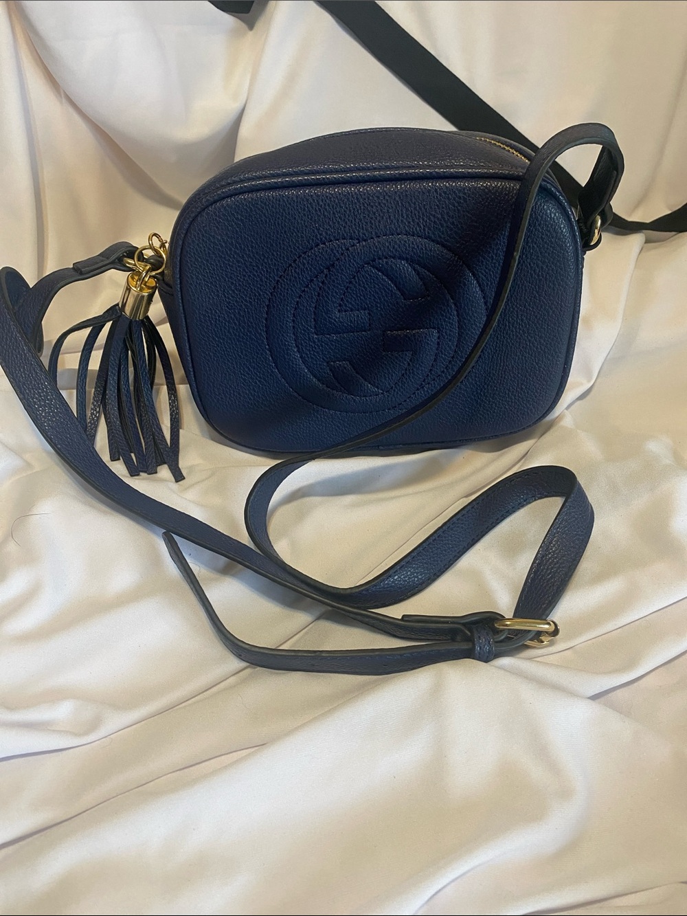 Navy Soho Disco Crossbody Bag